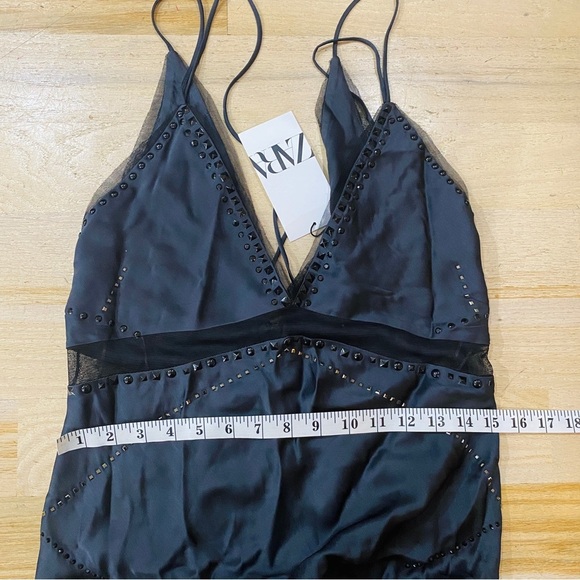 Zara black studded dress Limited Edition - Picture 7 of 9